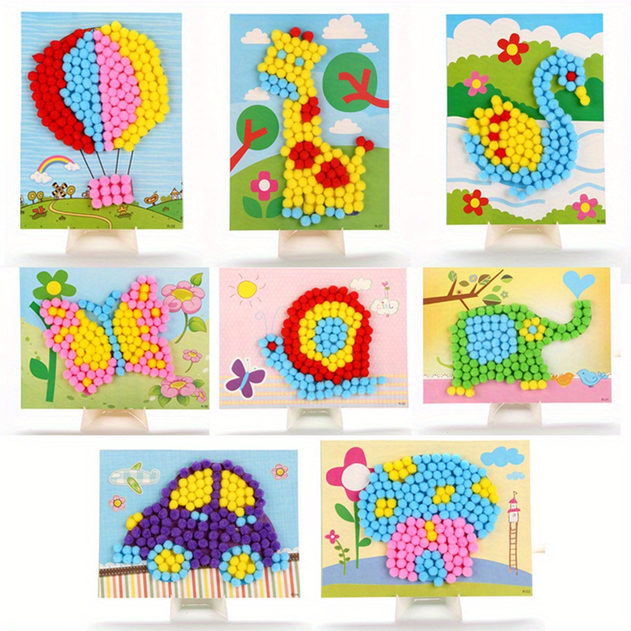2pcs 16x21cm Colorful Pom-Pom  - Painting Supplies 评论和价格