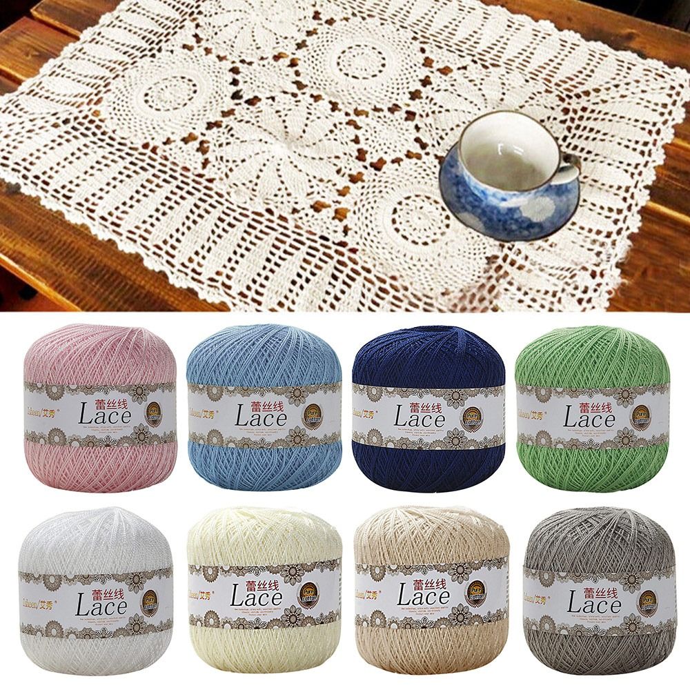 50g/Ball Soft Cotton Lace Yarn - Cotton Embroidery Thread Skeins 评论和价格