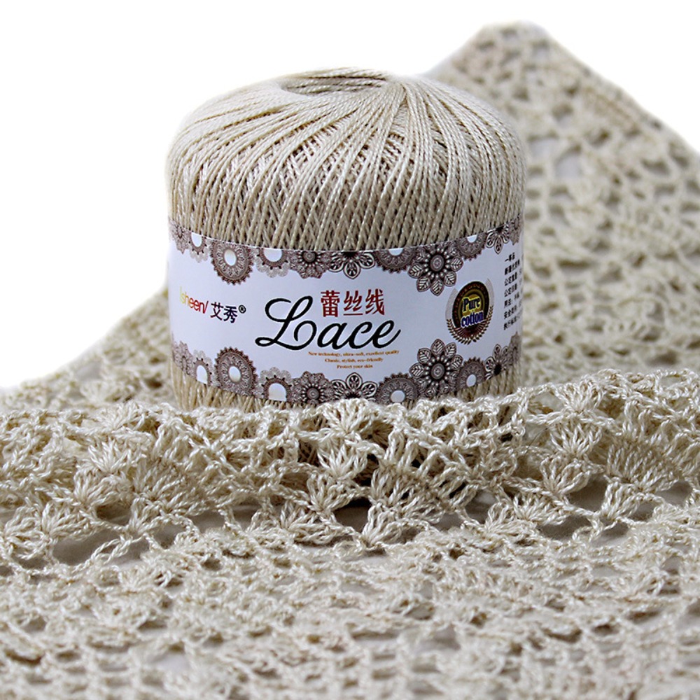 50g/Ball Soft Cotton Lace Yarn - Cotton Embroidery Thread Skeins 评论和价格