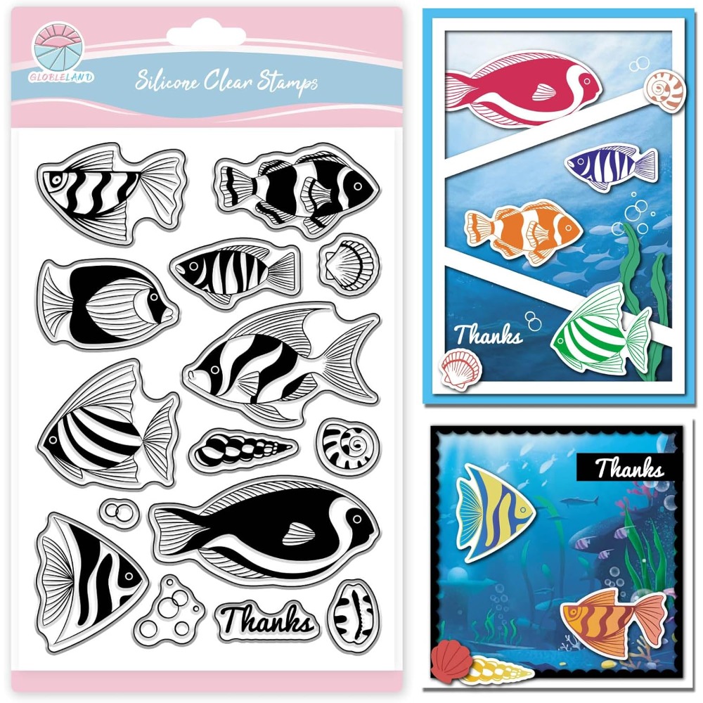 Summer Ocean Clownfish Clear S - Clear Silicone Stamps For Card Making 评论和价格