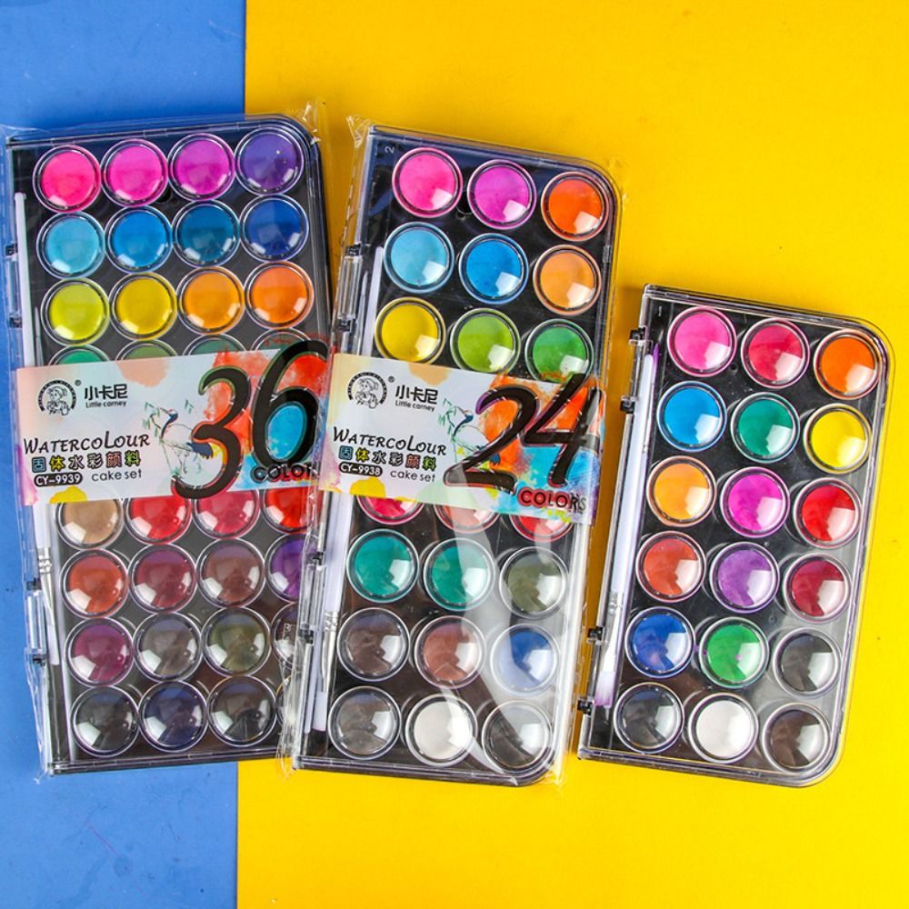 12/18/24/36Colors Solid Waterc - Watercolor Paint Set Solid Pigment 评论和价格