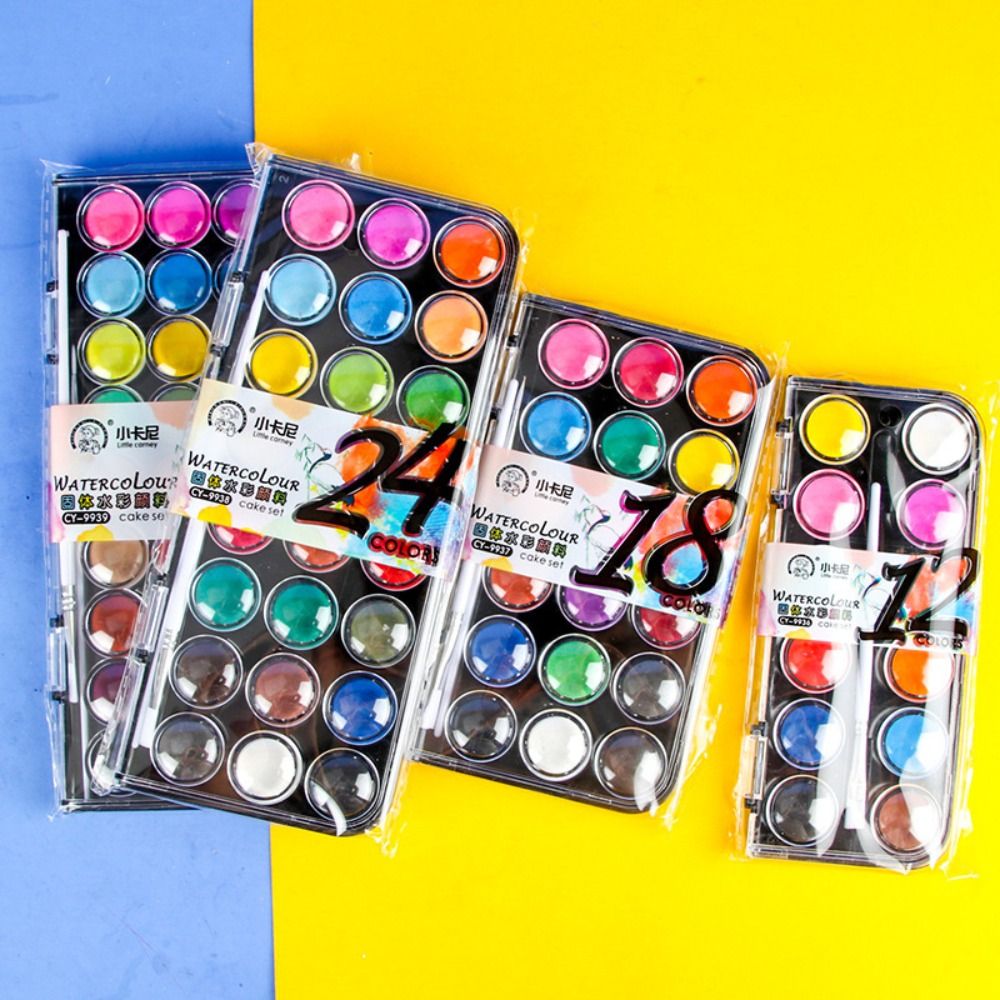 12/18/24/36Colors Solid Waterc - Watercolor Paint Set Solid Pigment 评论和价格