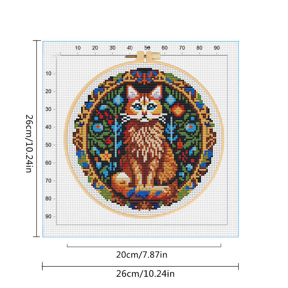 DIY Cross Stitch Cat Animal 11 - Cotton Embroidery Thread Skeins 评论和价格