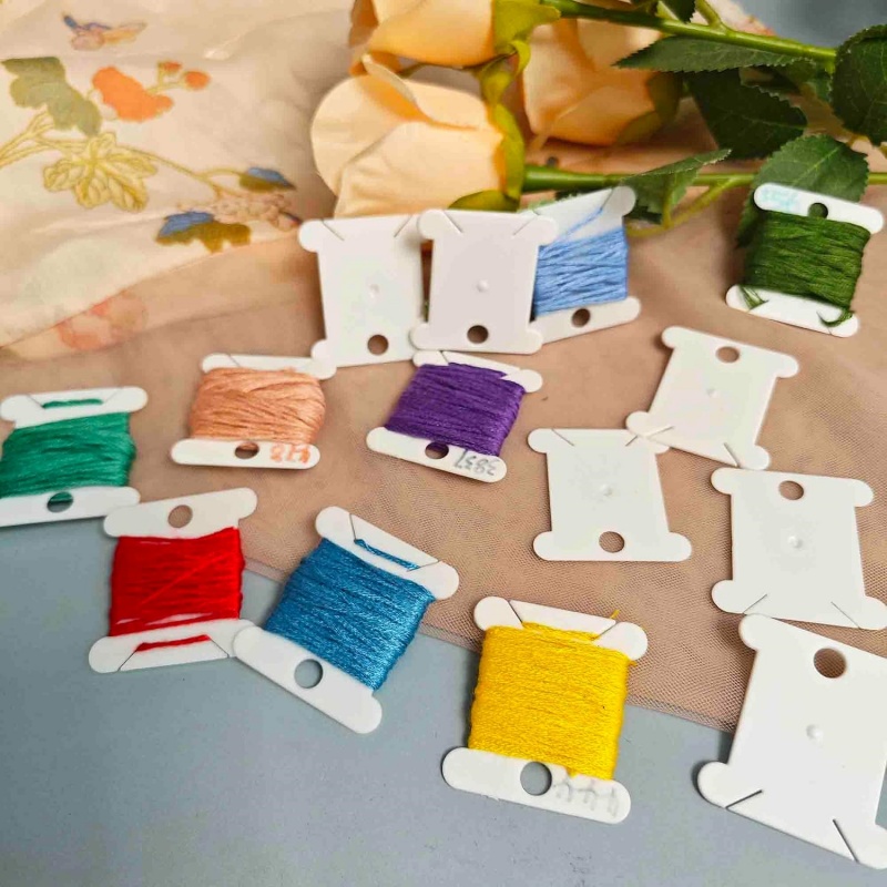 1set Embroidery Floss Bobbins  - Cotton Embroidery Thread Skeins 评论和价格