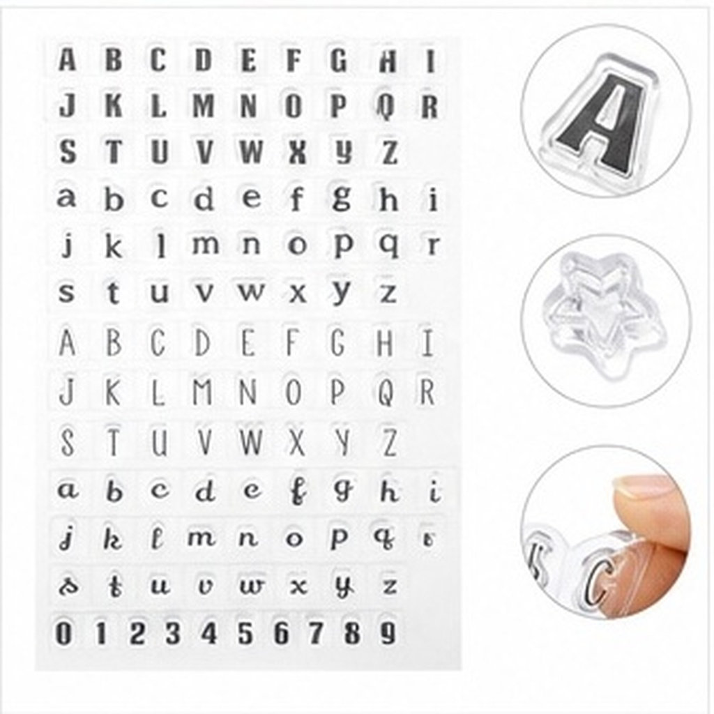 4Pcs Transparent Silicone Alph - Clear Silicone Stamps For Card Making 评论和价格
