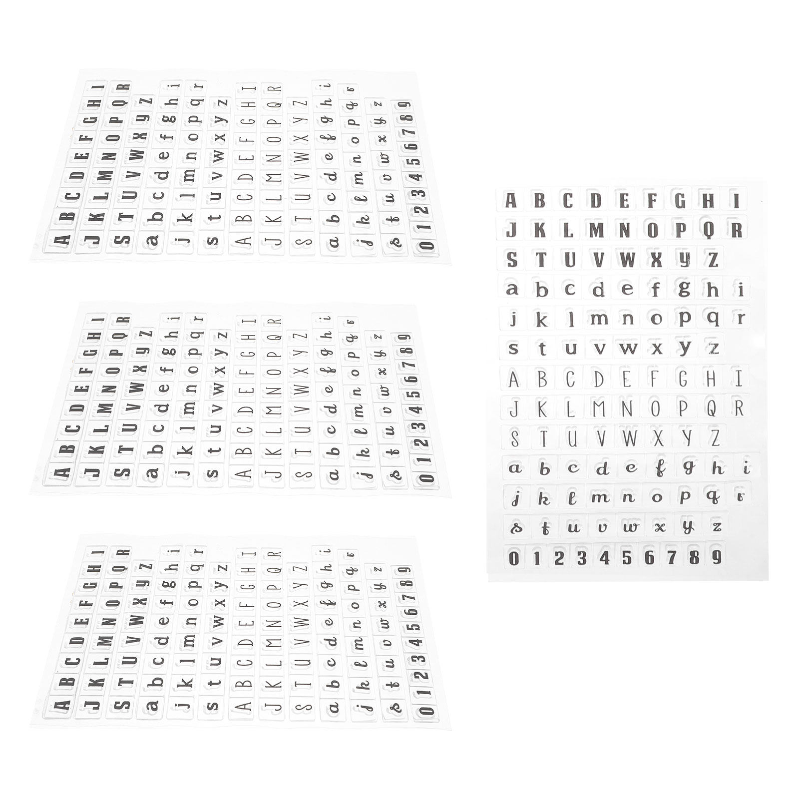4Pcs Transparent Silicone Alph - Clear Silicone Stamps For Card Making 评论和价格