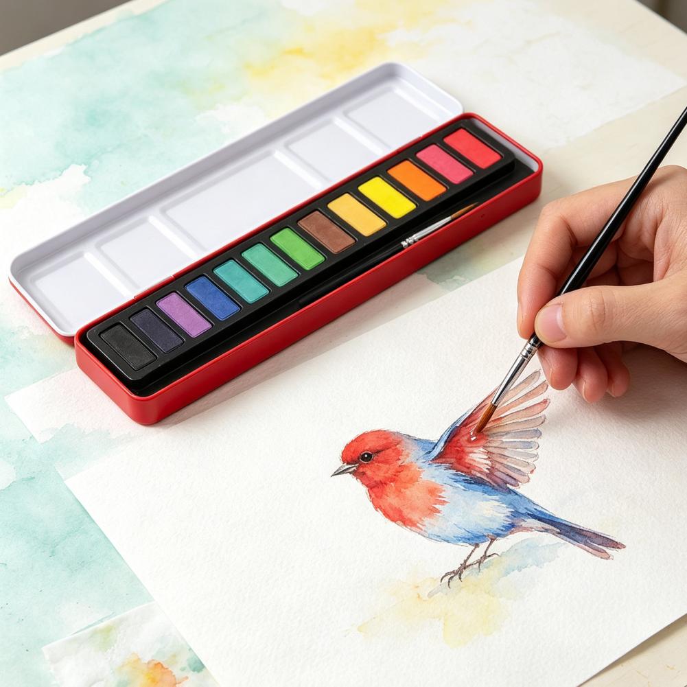 Portable Watercolor Paint Set  - Watercolor Paint Set Solid Pigment 评论和价格