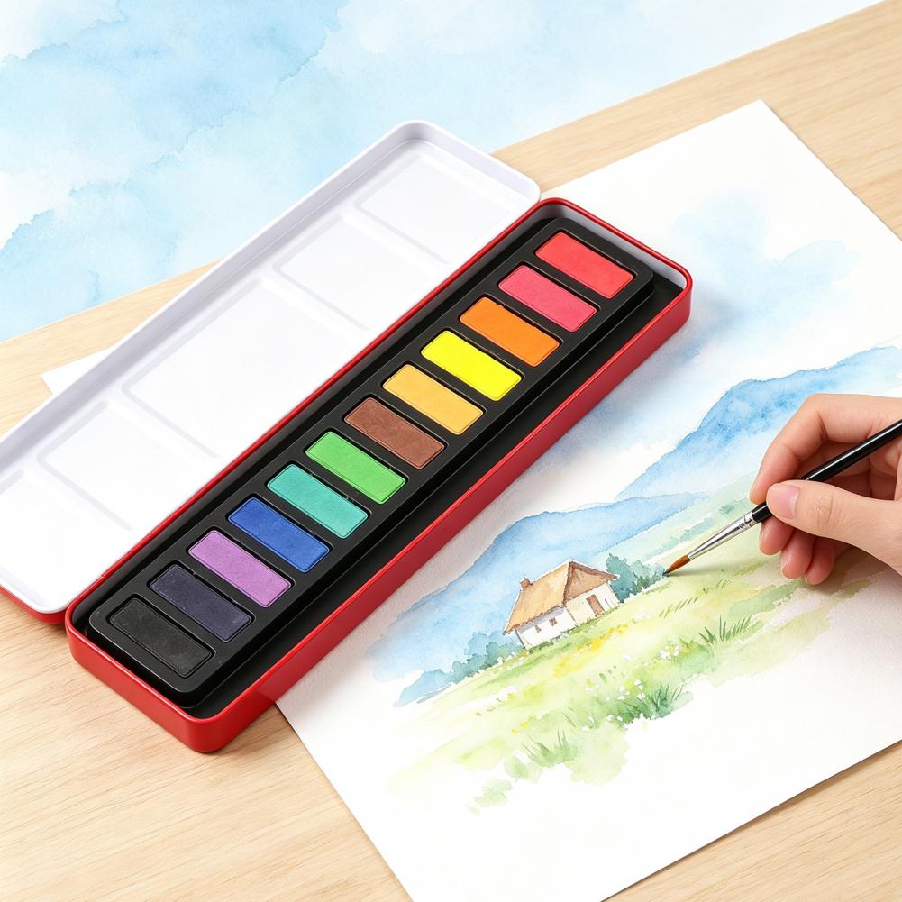 Portable Watercolor Paint Set  - Watercolor Paint Set Solid Pigment 评论和价格