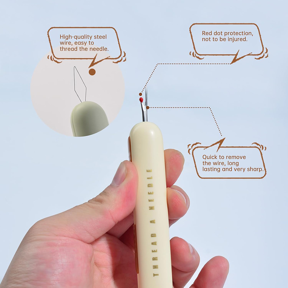 2 in 1 Needle Threader Seam Ri - Cotton Embroidery Thread Skeins 评论和价格