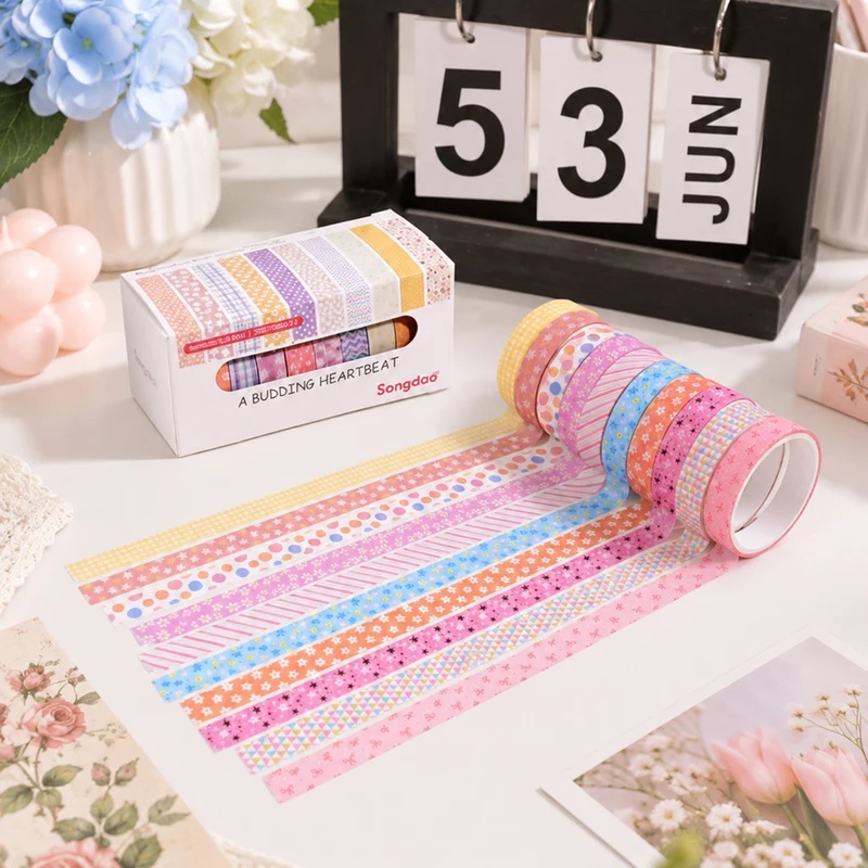 10 Rolls Floral Pastel Washi T - Scrapbooking 评论和价格