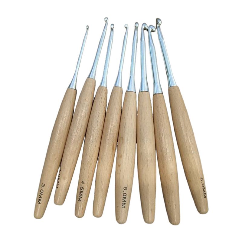 M12K-40Pcs Wood Crochet Hooks  - Wooden Crochet Hooks Ergonomic Handle 评论和价格